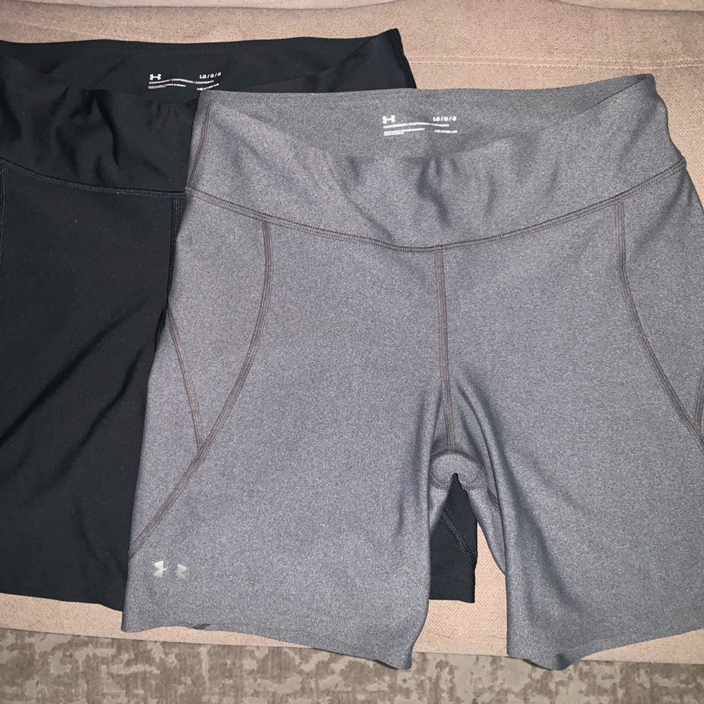 I have here two sets of under armour biker shorts